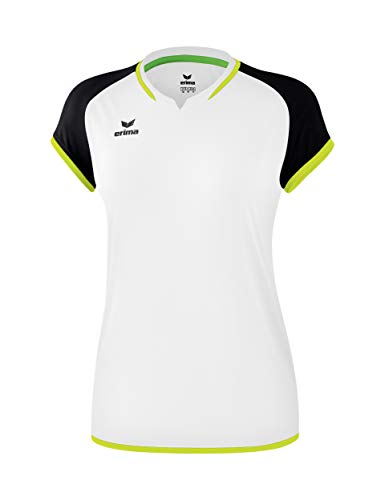 Erima Damen ZENARI 3.0 Trikot, Weiß/Schwarz/Lime Pop, 36 von Erima