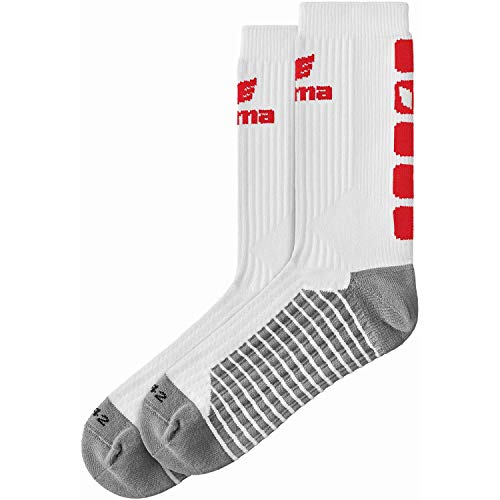 Erima Unisex Classic 5-c Socken, Weiß/Rot, 47 EU Erima Unisex Classic 5-c Socken, Weiß/Rot, 47 EU von Erima