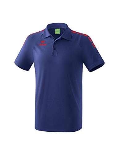 ERIMA Erwachsene Poloshirt Essential 5-C, new navy/rot, M, 2111906 von Erima