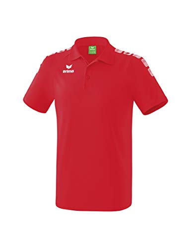 ERIMA Erwachsene Poloshirt Essential 5-C, rot/weiß, S, 2111902 von Erima