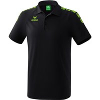 erima Essential 5-C Poloshirt black/green gecko L von erima