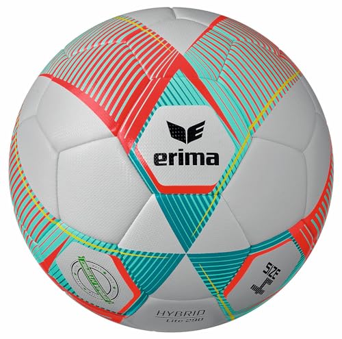 Erima Unisex Jugend HYBRID LITE 290 Fußball (7192408), Fiery-Coral/Petrol, 4 Erima Unisex Jugend HYBRID LITE 290 Fußball (7192408), Fiery-Coral/Petrol, 4 von Erima
