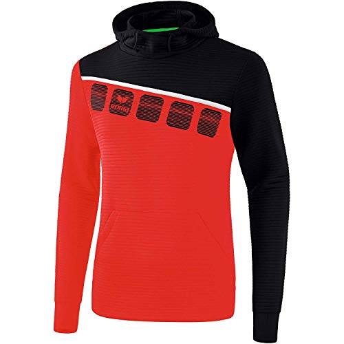 Erima Herren 5-C Kapuzensweat, rot/schwarz/weiß, M Erima Herren 5-C Kapuzensweat, rot/schwarz/weiß, M von Erima