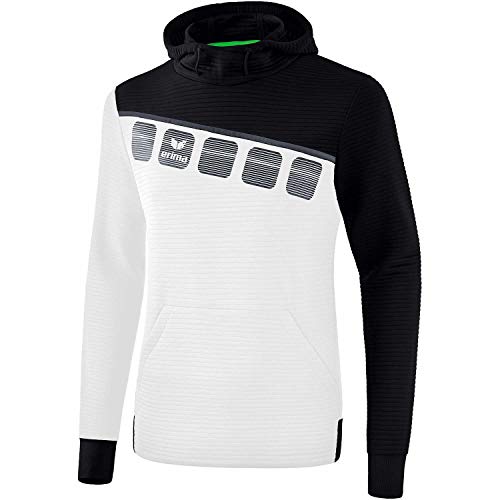 Erima Herren 5-C Kapuzensweat, weiß/schwarz/dunkelgrau, L Erima Herren 5-C Kapuzensweat, weiß/schwarz/dunkelgrau, L von Erima