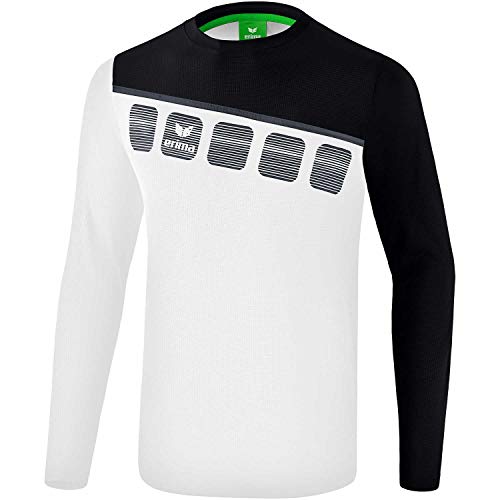 Erima Herren 5-C Longsleeve, weiß/schwarz/dunkelgrau, M Erima Herren 5-C Longsleeve, weiß/schwarz/dunkelgrau, M von Erima