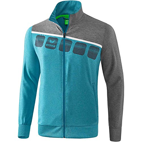Erima Herren 5-C Präsentationsjacke, oriental blue melange/grau melange/weiß, S Erima Herren 5-C Präsentationsjacke, oriental blue melange/grau melange/weiß, S von Erima