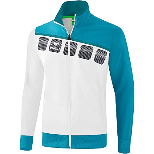 Erima Herren 5-C Präsentationsjacke, weiß/oriental blue/colonial blue, XXXL Erima Herren 5-C Präsentationsjacke, weiß/oriental blue/colonial blue, XXXL von Erima