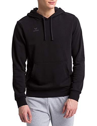 Erima Herren Basic Kapuzen Sweatshirt, schwarz, XXXL von Erima