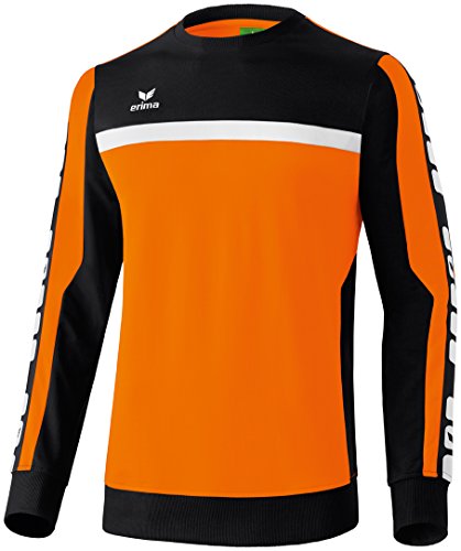 Erima Herren Classic 5-C Sweatshirt, orange/schwarz/weiß, L von Erima