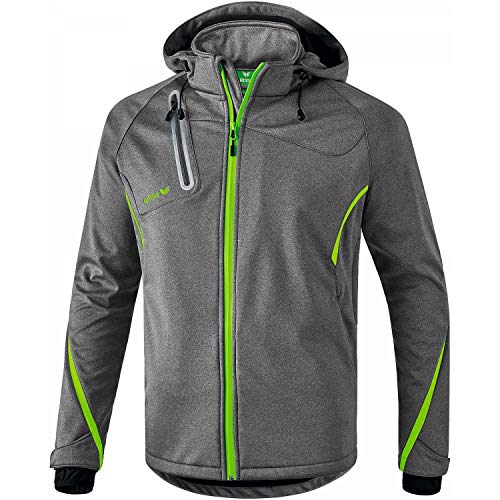 Erima Herren softshelljakke Function, Grau Melange/Green Gecko,XXL EU Erima Herren softshelljakke Function, Grau Melange/Green Gecko,XXL EU von Erima