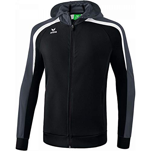 ERIMA Herren Jacke Liga 2.0 Trainingsjacke mit Kapuze, schwarz/weiß/dunkelgrau, S, 1071844 ERIMA Herren Jacke Liga 2.0 Trainingsjacke mit Kapuze, schwarz/weiß/dunkelgrau, S, 1071844 von Erima