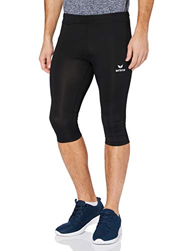 erima Herren Laufhose Performance 3/4, schwarz, XXL, 8290702 von Erima