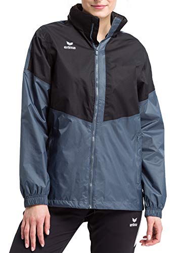 Erima Erwachsene Squad Allwetter Jacke, Schwarz/Slate Grey, S von Erima