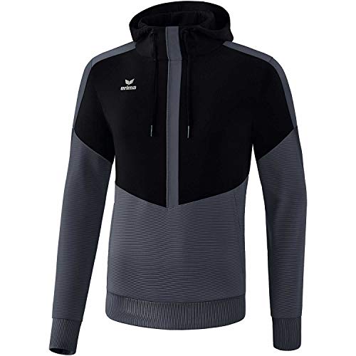 Erima Herren Squad Kapuzensweat, schwarz/Slate Grey, L Erima Herren Squad Kapuzensweat, schwarz/Slate Grey, L von Erima