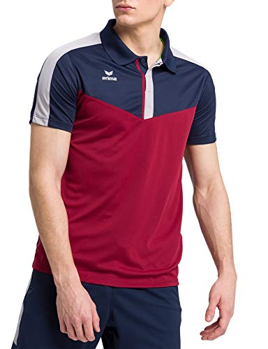 Erima Herren Squad Sport Poloshirt, New Navy/Bordeaux/Silver Grey, XL von Erima