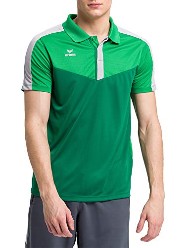 Erima Herren Poloshirt Squad Sport, Fern Green/smaragd/Silver Grey, XL, 1112019 von Erima