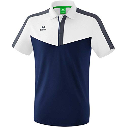 Erima Herren Squad Sport Poloshirt, weiß/New Navy/Slate Grey, S Erima Herren Squad Sport Poloshirt, weiß/New Navy/Slate Grey, S von Erima