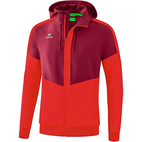 Erima Herren Squad Tracktop Trainingsjacke, Bordeaux/rot, L von Erima