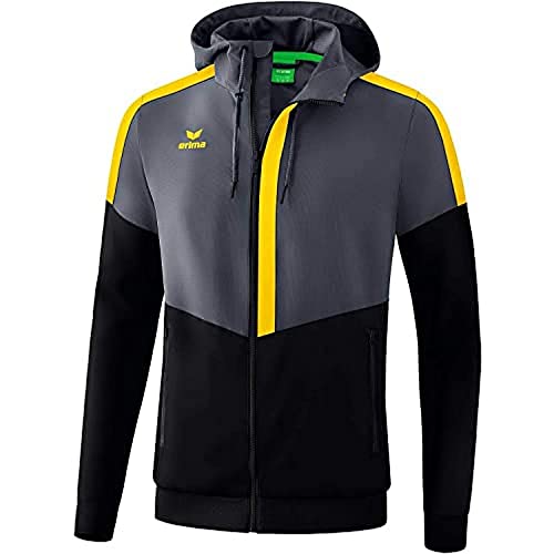 Erima Herren Squad Tracktop Trainingsjacke, Slate Grey/schwarz/gelb, L von Erima