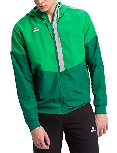 Erima Herren Squad Tracktop Trainingsjacke, fern Green/smaragd/Silver Grey, S von Erima