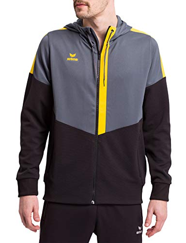 Erima Herren Squad Trainings Jacke, Slate Grey/schwarz/gelb, XXXL von Erima