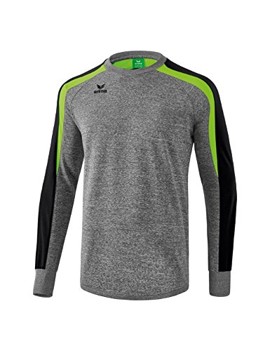 ERIMA Jungen Sweatshirt Sweatshirt, grau melange/schwarz/green gecko, XL, 1071867 von Erima