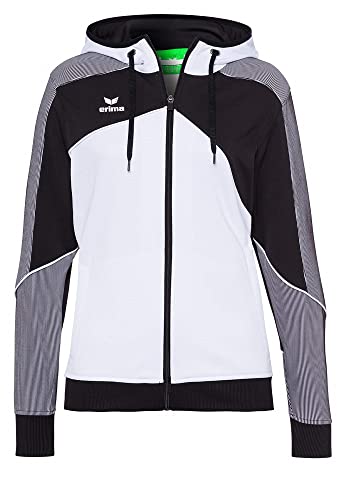 Erima Herren Premium One 2.0 Trainingsjacke mit Kapuze, Weiß/Schwarz/Weiß, 3XL EU von Erima