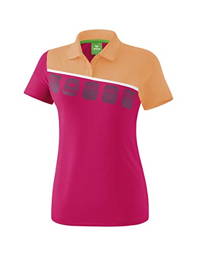 Erima Kinder 5-C Poloshirt, love rose/peach/weiß, 152 von Erima