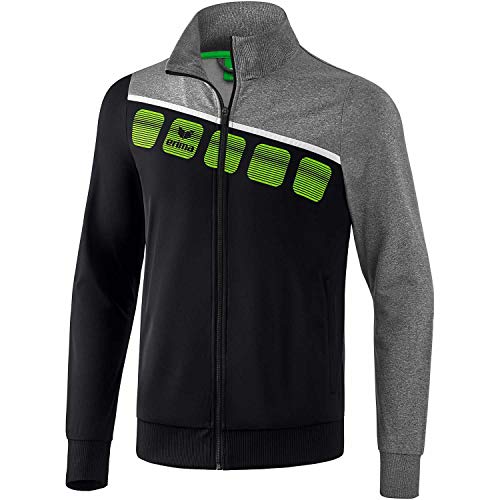 Erima Kinder 5-C Polyesterjacke, schwarz/grau melange/weiß, 116 Erima Kinder 5-C Polyesterjacke, schwarz/grau melange/weiß, 116 von Erima