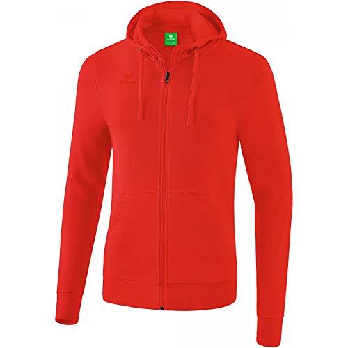 Erima Kinder Basic Kapuzensweat Jacke, rot, 128 Erima Kinder Basic Kapuzensweat Jacke, rot, 128 von Erima