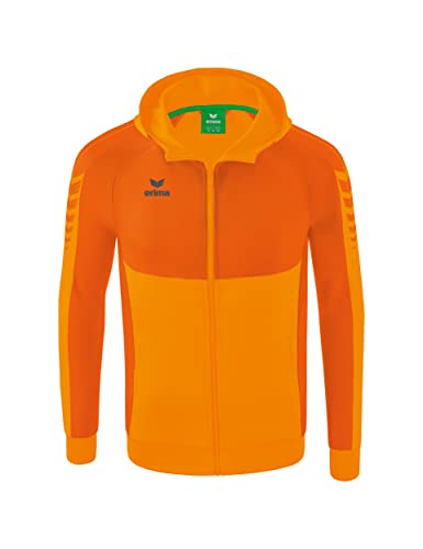 Erima Kinder Six Wings Trainingsjacke mit Kapuze, new orange, 152 von Erima