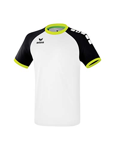 Erima Unisex Kinder ZENARI 3.0 Trikot, Weiß/Schwarz/Lime Pop, 152 von Erima