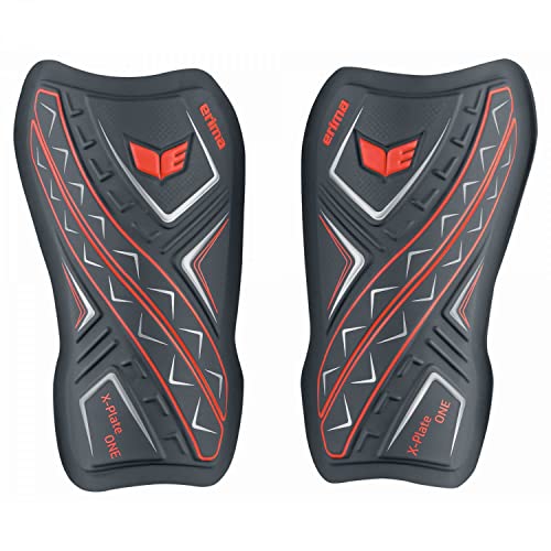Erima Unisex Erwachsene X-Plate One Schienbeinschoner, cool grey/fiery coral, S Erima Unisex Erwachsene X-Plate One Schienbeinschoner, cool grey/fiery coral, S von Erima