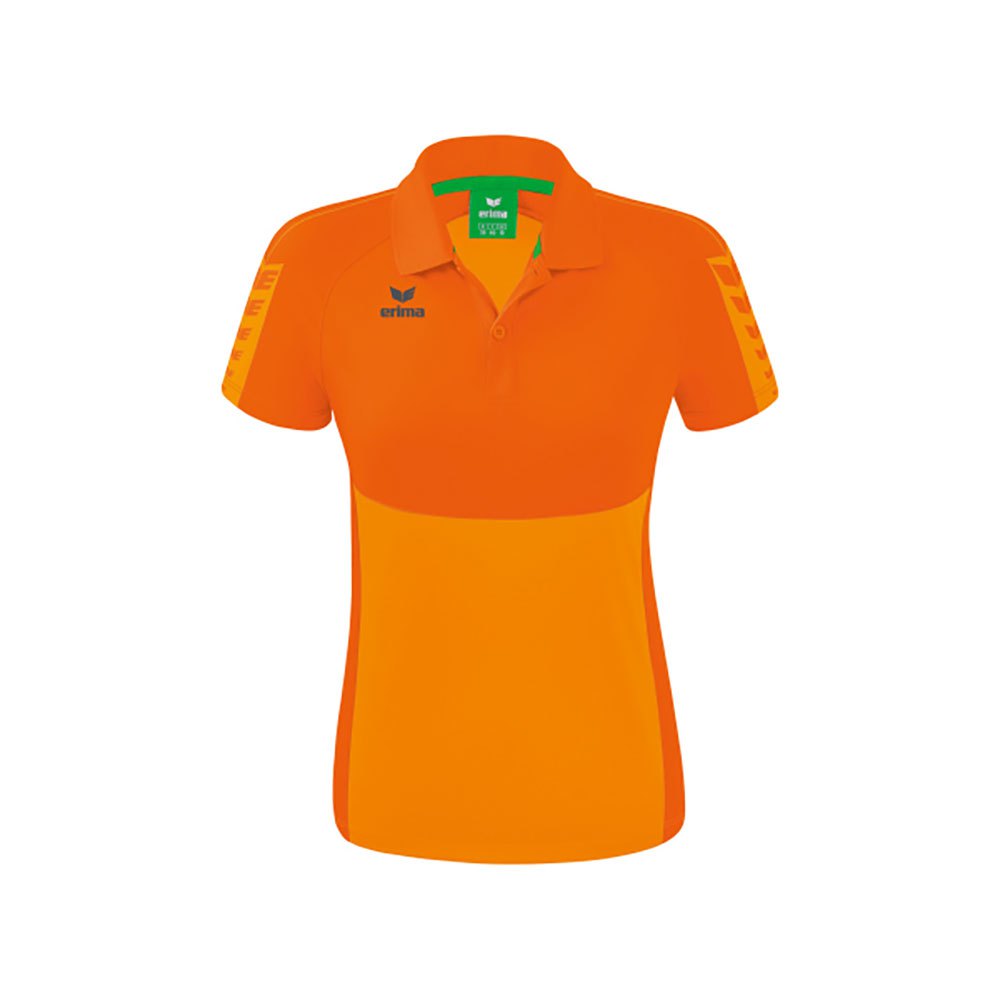 Erima Six Wings Short Sleeve Polo Orange 44 Frau von Erima