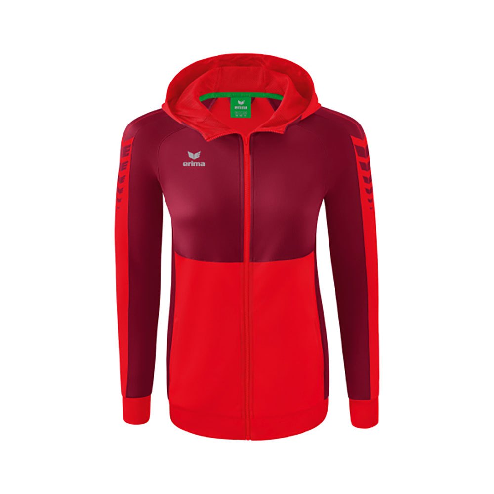 Erima Six Wings Training Full Zip Sweatshirt Rot 36 Frau von Erima