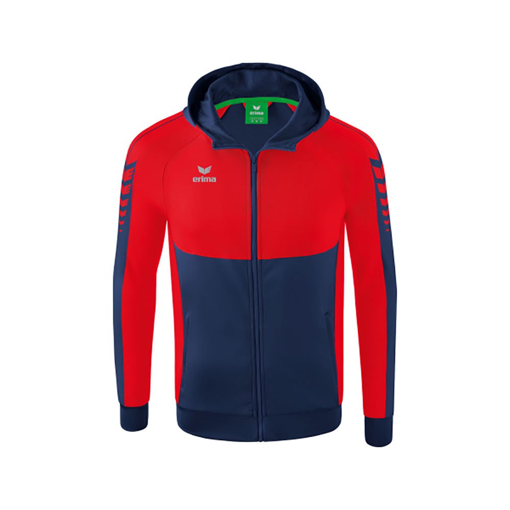 Erima Six Wings Training Full Zip Sweatshirt Rot,Blau 140 cm Junge von Erima