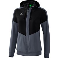 erima Squad Präsentationsjacke mit Kapuze Damen black/slate grey 38 erima Squad Präsentationsjacke mit Kapuze Damen black/slate grey 38 von erima