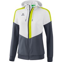 erima Squad Präsentationsjacke mit Kapuze Damen white/slate grey/bio lime 44 erima Squad Präsentationsjacke mit Kapuze Damen white/slate grey/bio lime 44 von erima