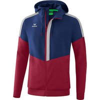 erima Squad Präsentationsjacke mit Kapuze new navy/bordeaux/silver grey M von erima