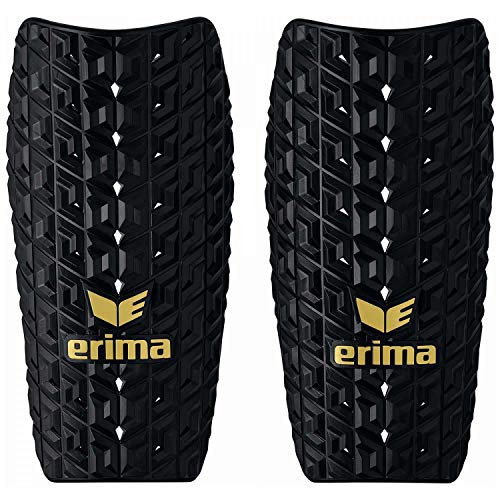 ERIMA Erwachsene Evo Flex Schienbeinschoner, schwarz/Gold, M von Erima