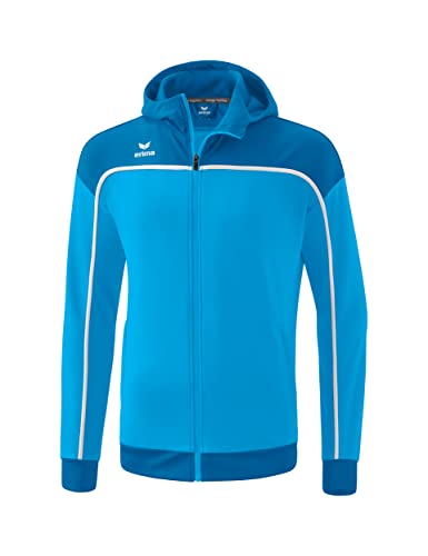 Erima Unisex Kinder „CHANGE by erima" Trainingsjacke mit Kapuze, curacao/mykonos/weiß, 140 von Erima