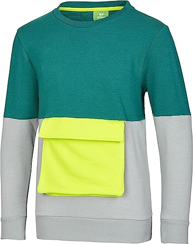 Erima Unisex Kinder Leon Sweatshirt,everglade/lime punch,116 von Erima