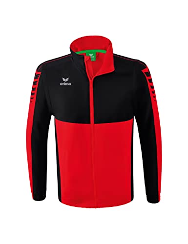 Erima Unisex Six Wings Jacke mit abnehmbaren Ärmeln, rot, L von Erima