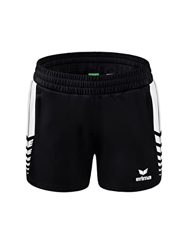 Erima Damen Six Wings kurze Shorts, schwarz/weiß, 38 von Erima