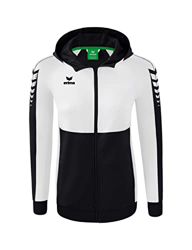 Erima Damen Six Wings Trainingsjacke mit Kapuze, schwarz, 44 von Erima