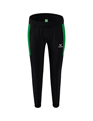 Erima Damen Team Basic Präsentationshose, schwarz/smaragd, 36 von Erima