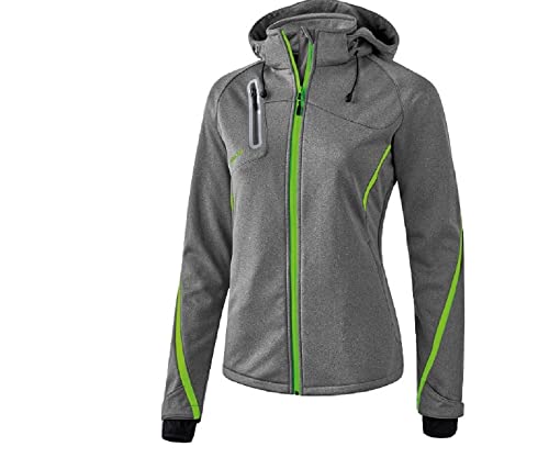 Erima Damen Function, Fleece, Grau Melange/Green Gecko, 48 von Erima