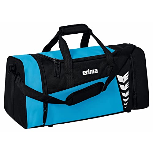 Erima Unisex Six Wings geräumige Sporttasche, Curacao/schwarz, S von Erima