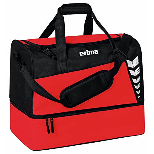 Erima Unisex Six Wings Sporttasche mit Bodenfach, rot/schwarz, L von Erima