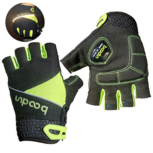 Eroilor Radsport Kurz Handschuhe Halb Finger Bike MTB Gloves Pro Sommer Radhandschuhe für Damen/Herren - Grün - M von Eroilor